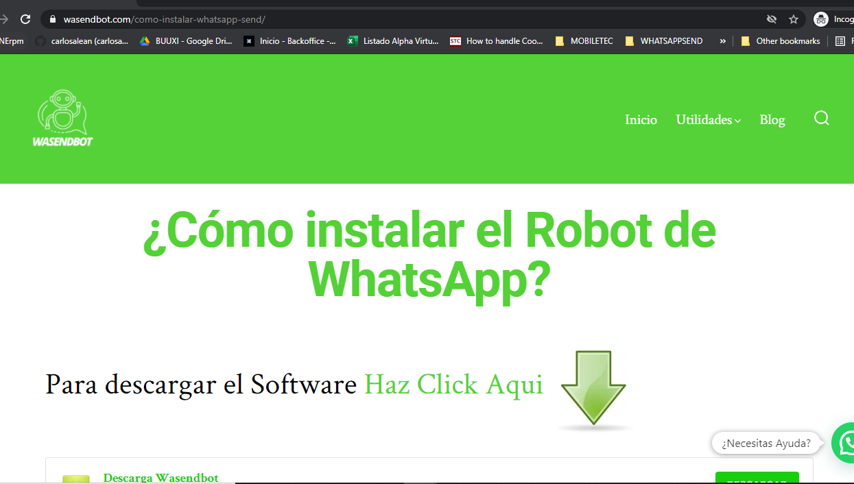 envía mensajes con Wasendbot